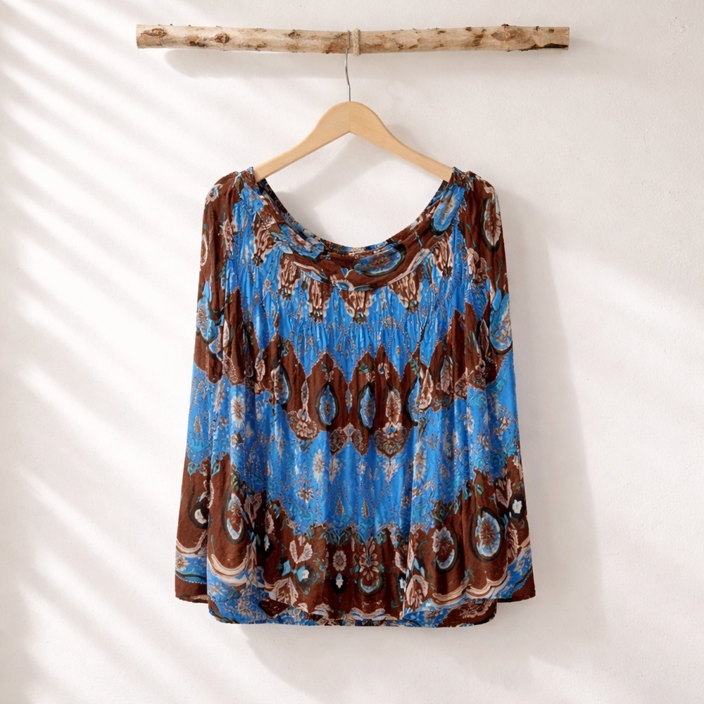Collection Ect. XL Floral Print Rayon Maxi Bohemian Skirt